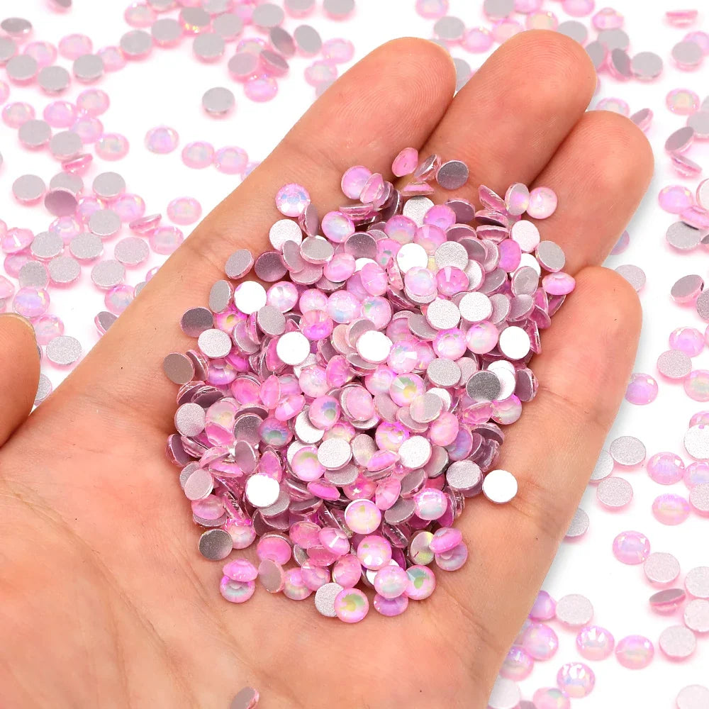 Glass Crystal Flatback Rhinestones SS3-SS30 Non-Hotfix Strass Stones Bulk Pack