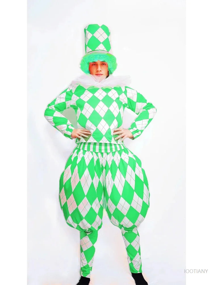 Clown Cosplay Costume Carnival Team Tour Performance Clothes Carnival Party Amusement Park Carnival Costume Dancer Stage Costume - Big Tim's Magic Emporium