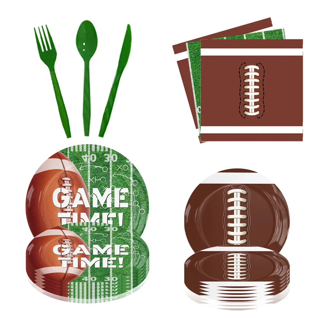 Super Bowl Rugby American Football Children's Birthday Party Paper Decoration Party Supplies Party Supplies Party Decorations - Big Tim's Magic Emporium