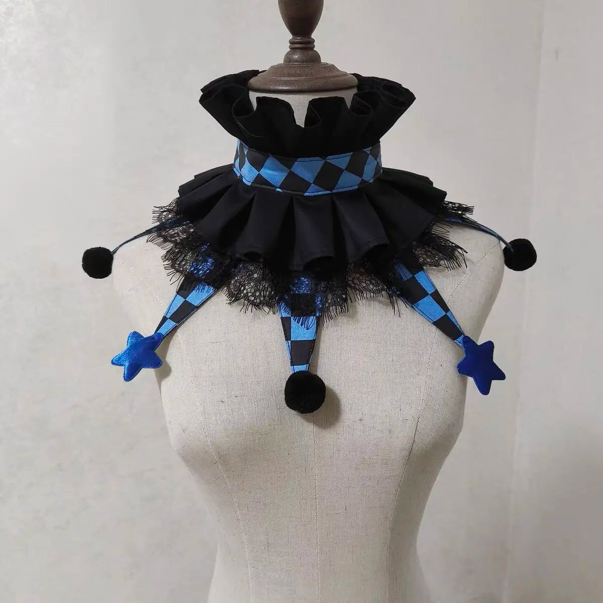 Handmade Halloween Colorful Clowns Chocker Cute Wear Fairy Tale Style Clown Collar Cos Stage Clown Ruff Collars - Big Tim's Magic Emporium