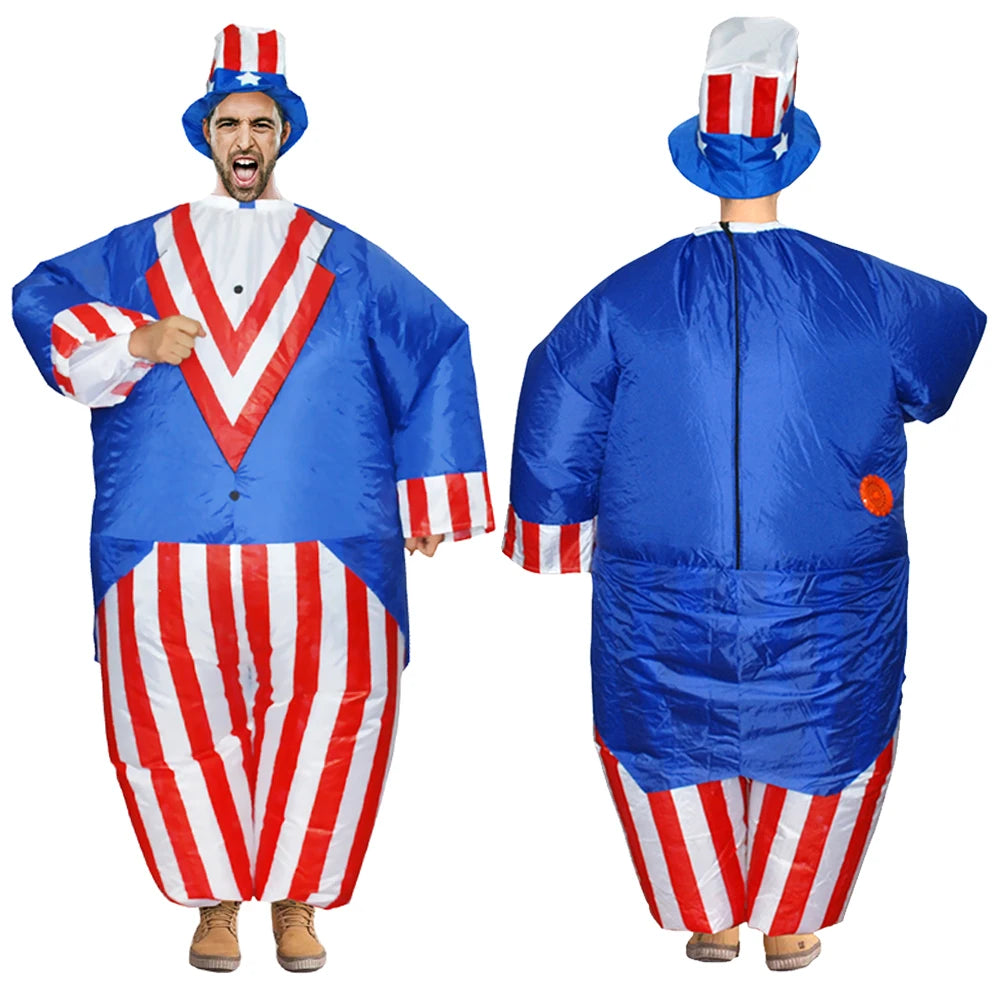 New clown inflatable costume, funny suit, mascot Purim, Halloween and Christmas party Cosplay costume for adults, with multiple - Big Tim's Magic Emporium
