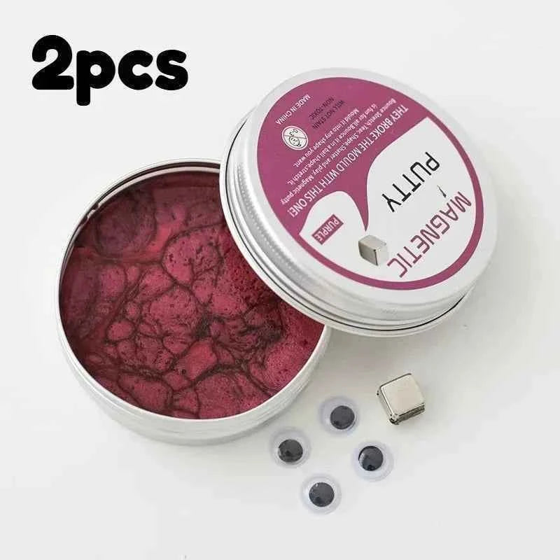 1/2pcs Magic Magnetic Thinking Putty, Colorful & Bouncy, Picks Up Metal Objects, Fun Stress Relief & Creative Fidget Toy