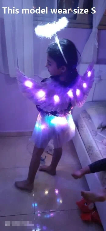 Party Glow LED Angel Feather Wing with Luminous Light Up Effect for Costume Birthday, Wedding and Christmas - Big Tim's Magic Emporium