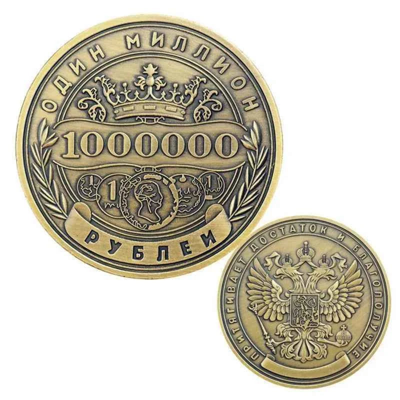 Commemorative Coin Million Ruble Home Coin collection medallions coins Russian 1 PCS European style Decor Commemorative Coin
