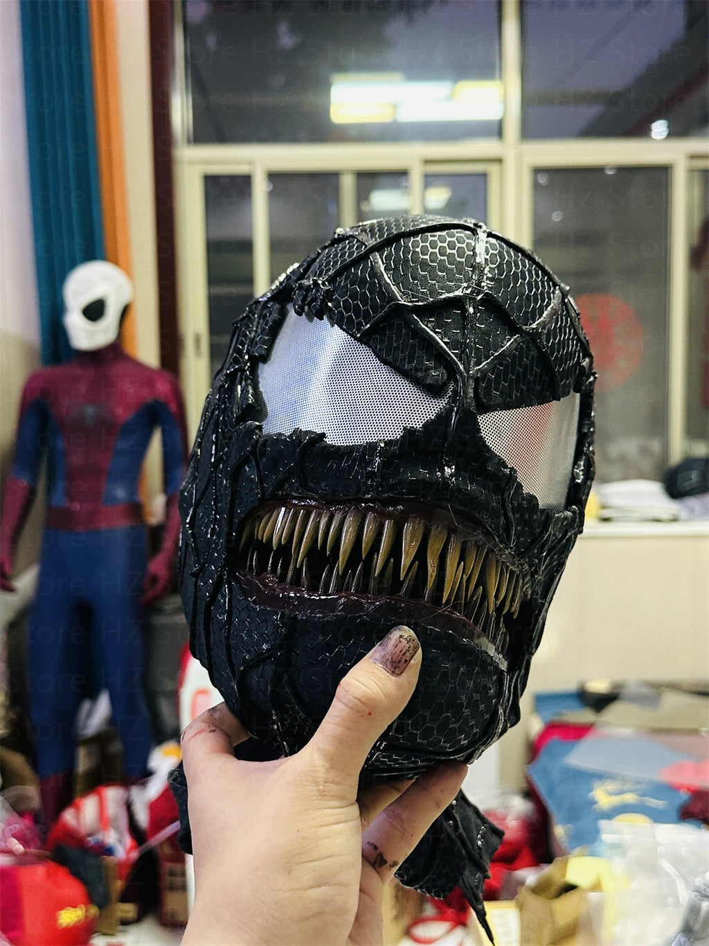 Venom 3: The Last Dance Venom Mask with Opened Mouth 1:1 Customizable Wearable Venom Helmet Movie Prop Halloween Cosplay Helmet - Big Tim's Magic Emporium