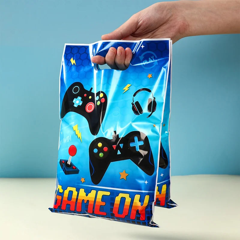 10/25pcs Game Party Gift Bag Electronic Game Theme Birthday Party Decor Happy Birthday Party Gift Bag with Handle Party Supplies - Big Tim's Magic Emporium