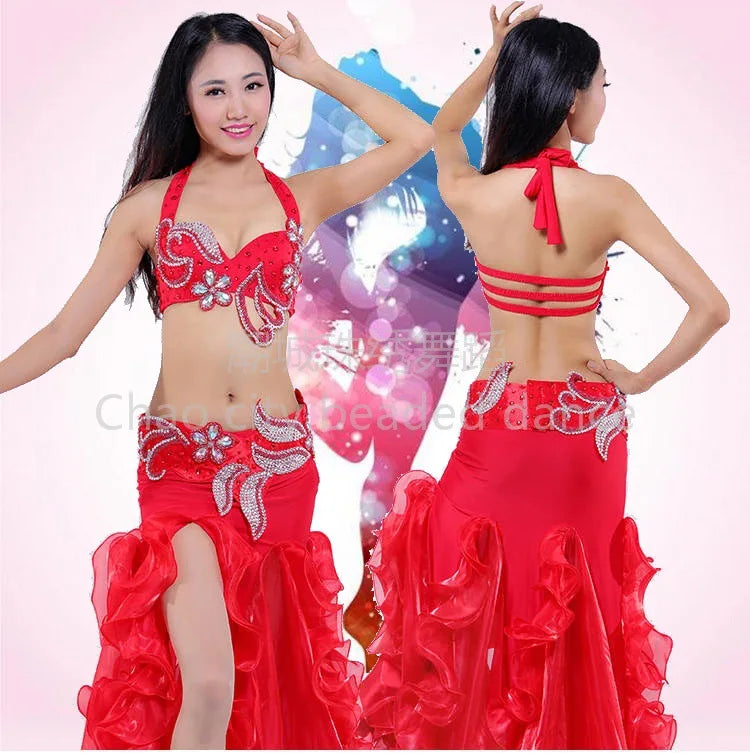 Customized Halloween Belly Dance Costume Set | Exotic Dancewear with Big Skirt - Big Tim's Magic Emporium