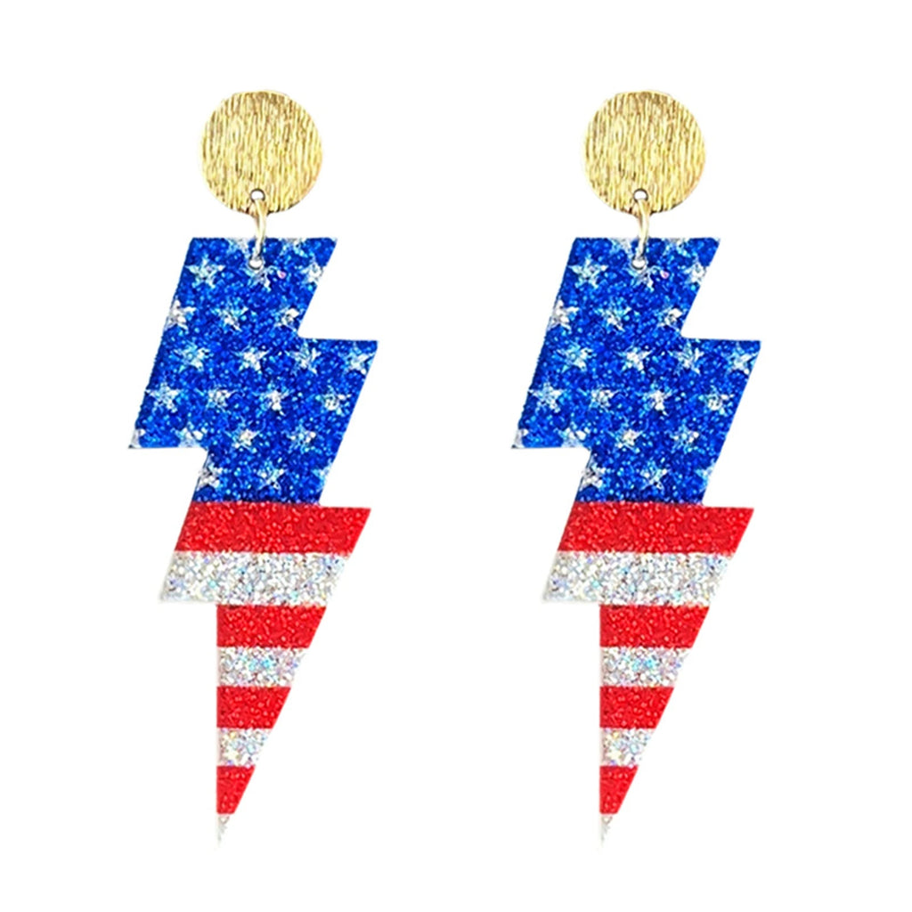 4th Of July Independence Day Earrings Women Sparkling Eagle Boots Bow Festival Celebrate American Flag Pattern Earrings