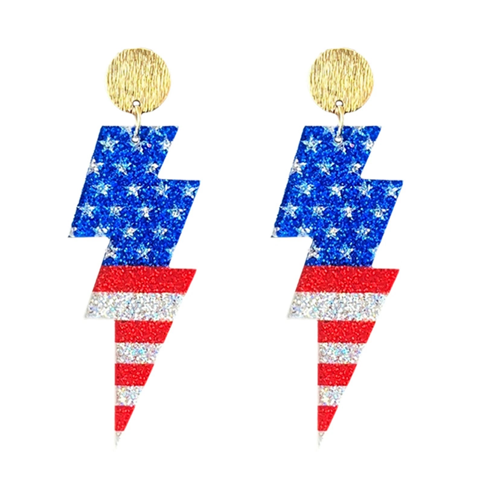 4th Of July Independence Day Earrings Women Sparkling Eagle Boots Bow Festival Celebrate American Flag Pattern Earrings