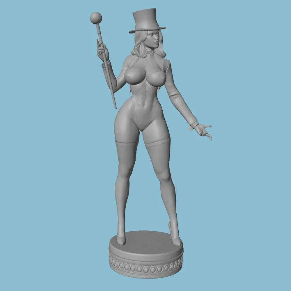Sexy Magician 1/24 Scale Small Resin Statue 75mm Handmade Model Kit, 3D Printed Unpainted, Requires Hand Painting Resin Model Scene Decoration Home Decor Ornament