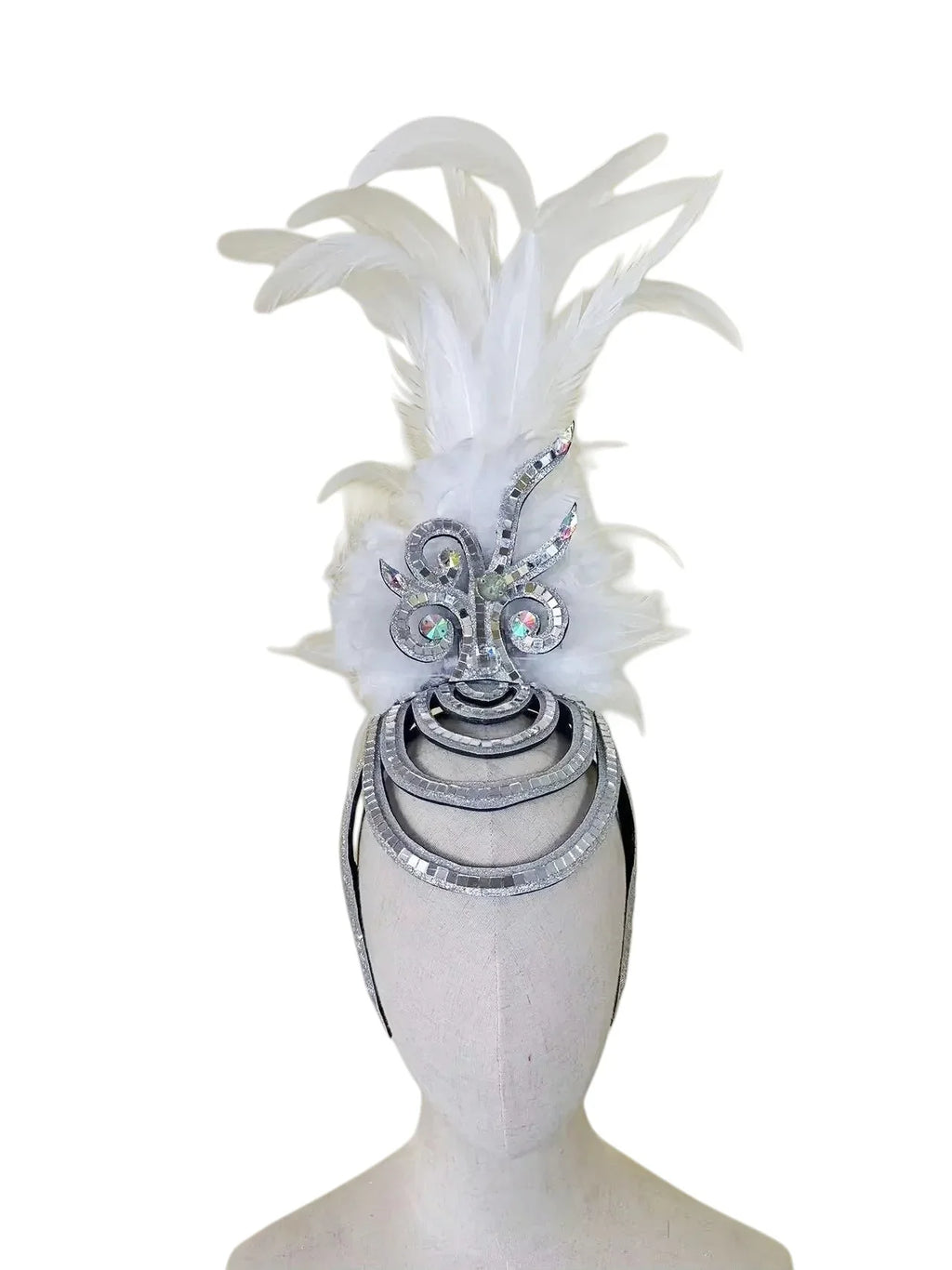 The Stardust Wings of Radiance – Deluxe Feathered Samba & Carnival Crown
