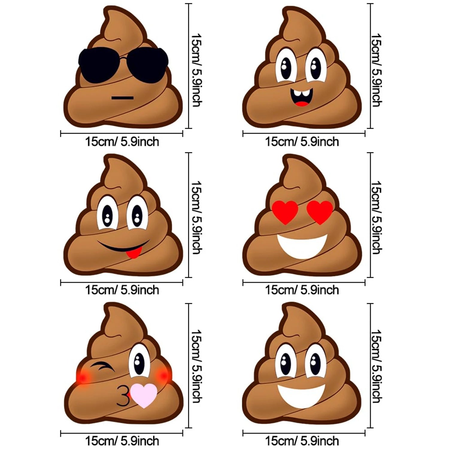 1 Set Funny Poop Party Hanging Swirls Decoration Hard Card Poo Brown Hanging and Foil Hanging for Birthday Party Favors Decor - Big Tim's Magic Emporium
