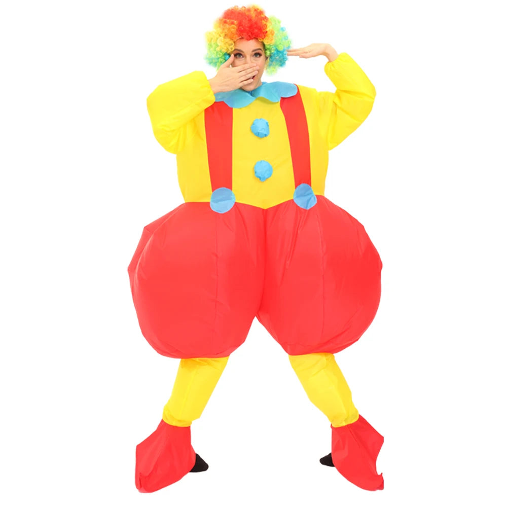 New clown inflatable costume, funny suit, mascot Purim, Halloween and Christmas party Cosplay costume for adults, with multiple - Big Tim's Magic Emporium