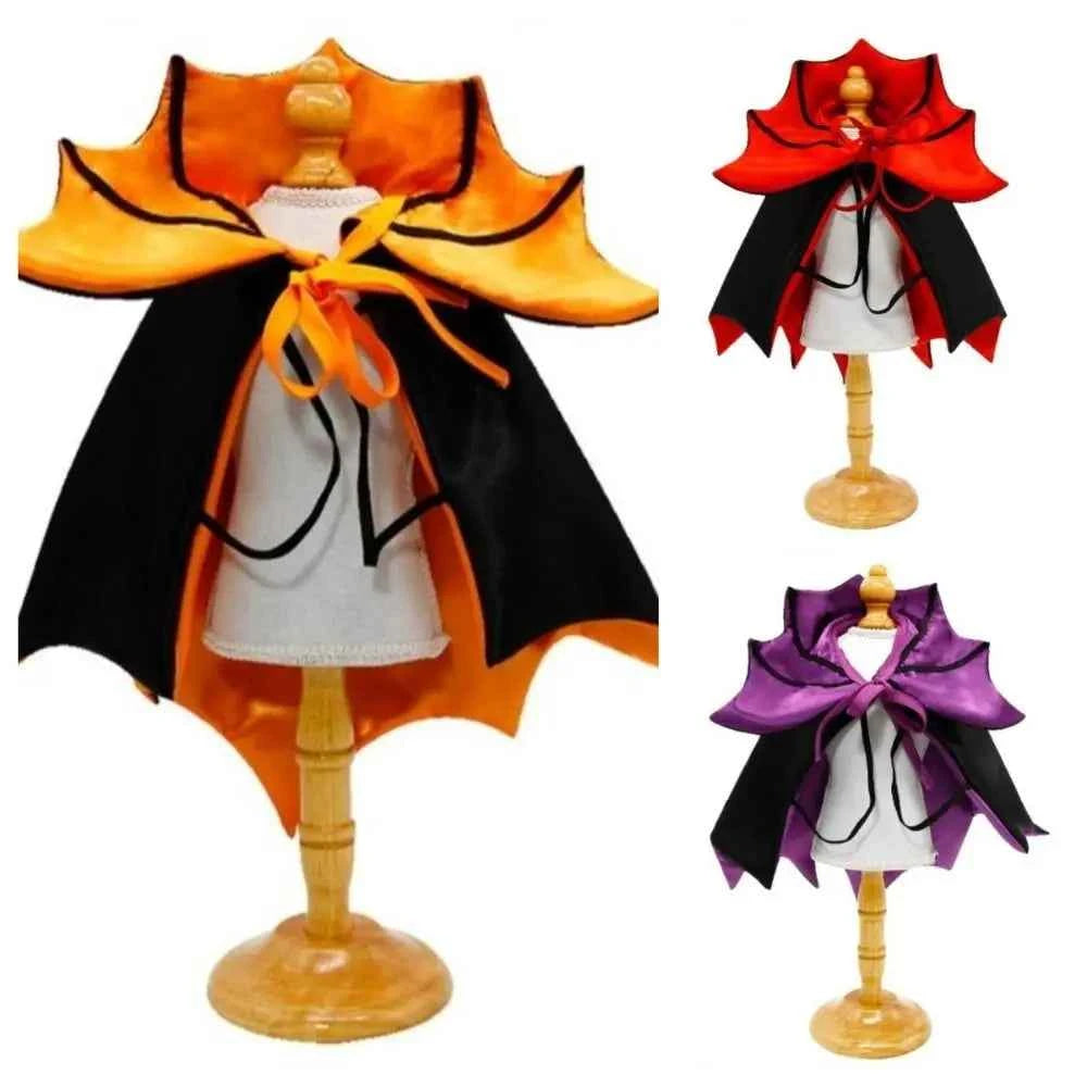 Bat Transformation Halloween Pet Costume Stand-collar Comfortable Cat Cosplay Cloak Bow Soft Fabric Small Dog Knight Cape Party
