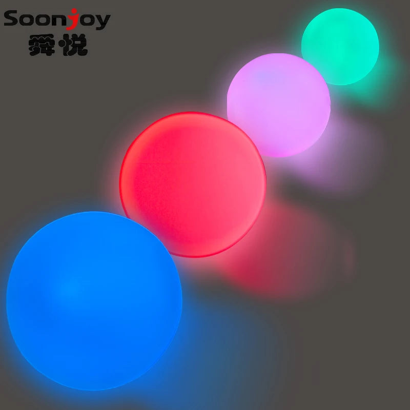 LED Juggling Balls Glow Balls USB Rechargeable Soft PVC Light up Ball （Set of 3）