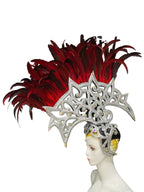The Stardust Dionysia – Elegant Feathered Samba Carnival & Masquerade Headdress
