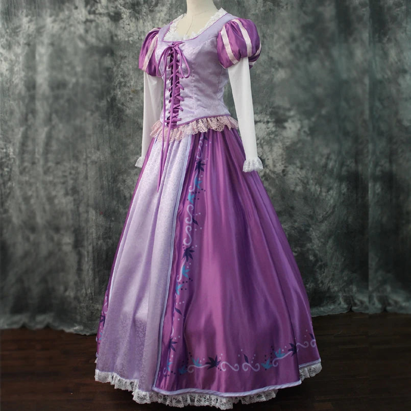 Custom Made Halloween Carnival Party Rapunzel Princess Costume Cosplay Purple Dress - Big Tim's Magic Emporium