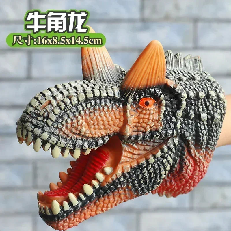 Hand Puppets Dinosaur head Model Toy T-Rex Dino Park Dolls Dinosaur Worlds Soft Toy for Gifts - Big Tim's Magic Emporium
