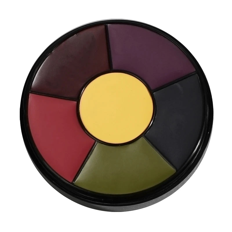6 Colors Water-soluble Face Body Paint Palette Non-toxic Safe Tattoo Painting Face Painting Halloween Cosplay Makeup Props
