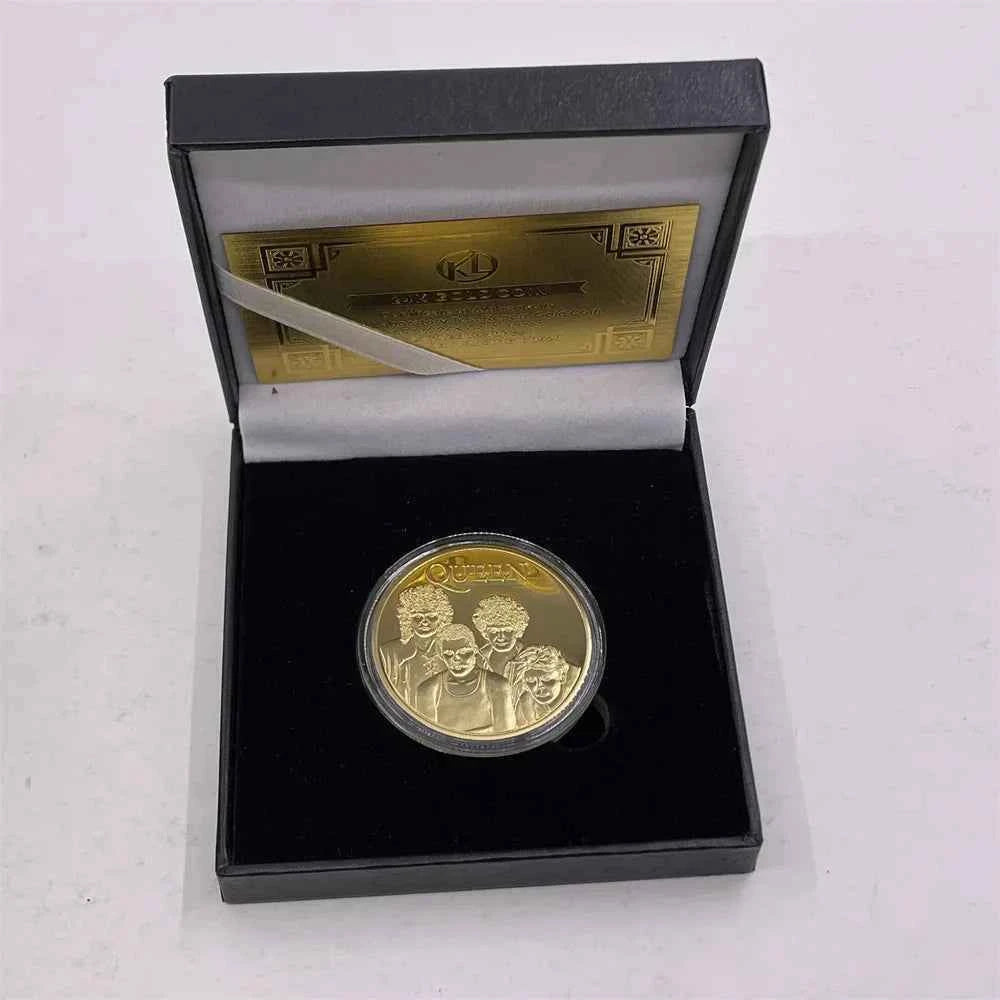 Mixed Designs Queen Gold Coin Popular World Band Commemorative Coin Freddie Mercury Challenge Collectibles Home Decor Gift