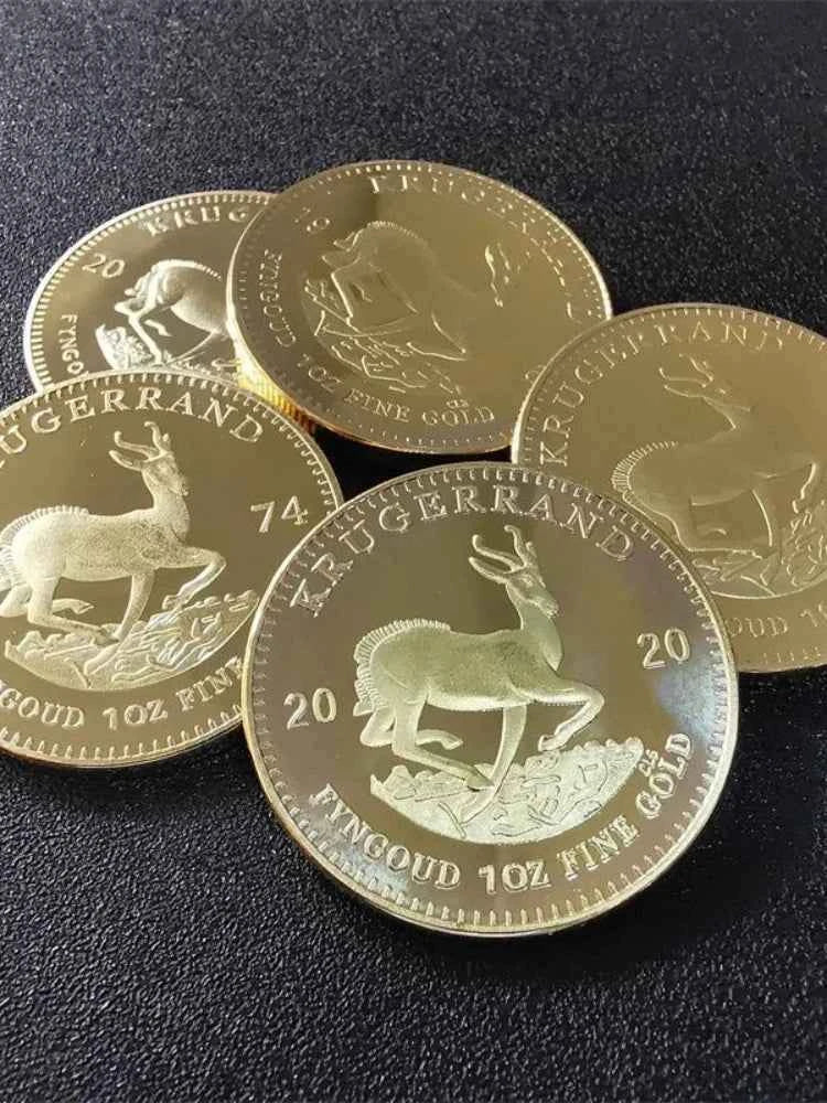 Gold Krugerrand Coin 4cm Wealth Simulator Royal Minted Token Replica For Wealth Gift Home Decorr Coin Collection