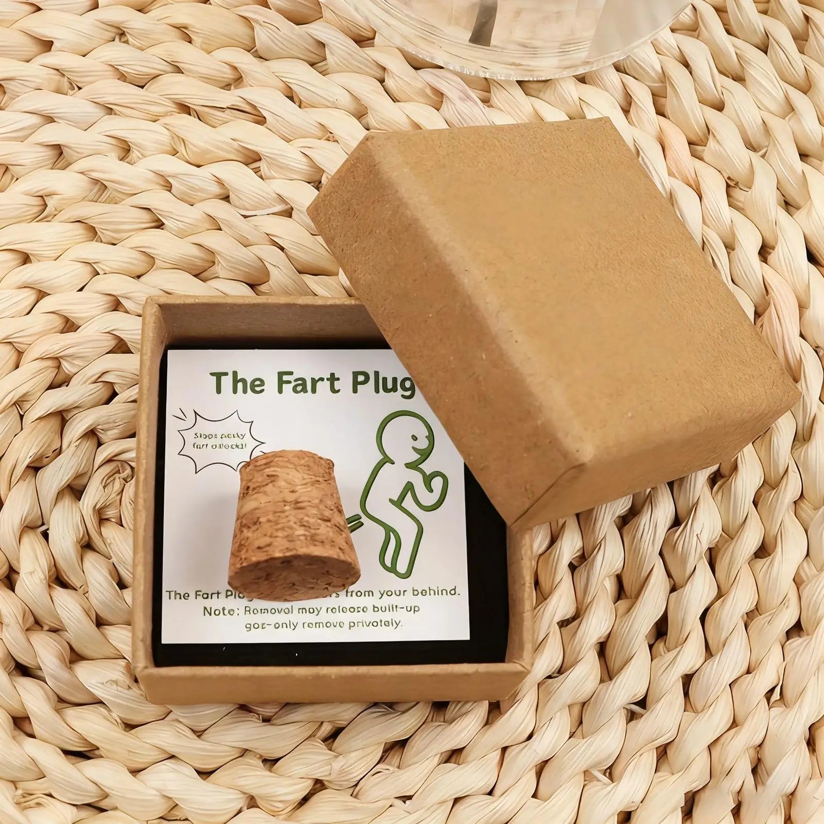 Prank Stuff Hilarious Fart Plug Toys with Card Prank Toys with Storage Box Cartoon-Designed with Humorous Quotes and Jokes