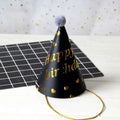 Happy Birthday Party Hats DIY Handmade Cap Crown Baby Shower Decoration Boy Girl Birthday Party Photo Props