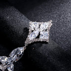Oversized Glass Crystal Diamond Statement Drop Earrings Drag Queen Stage Jewelry