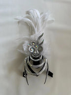The Stardust Dionysia – Pure White Feather Carnival & Masque Ball Headdress