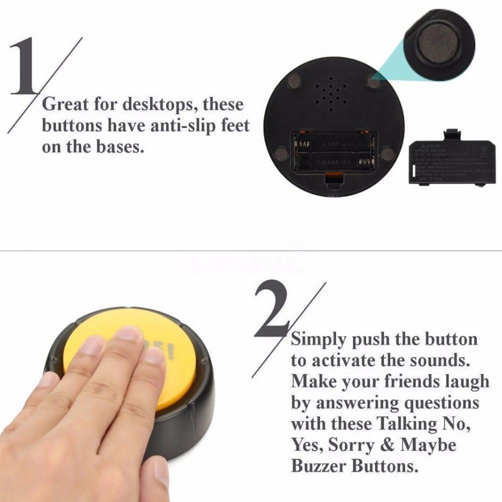 Party Toys Drink Wine Press Sound Button Set Yes No Sorry Maybe Toy Electronic Sound Button Party Holiday DIY Decoration - Big Tim's Magic Emporium