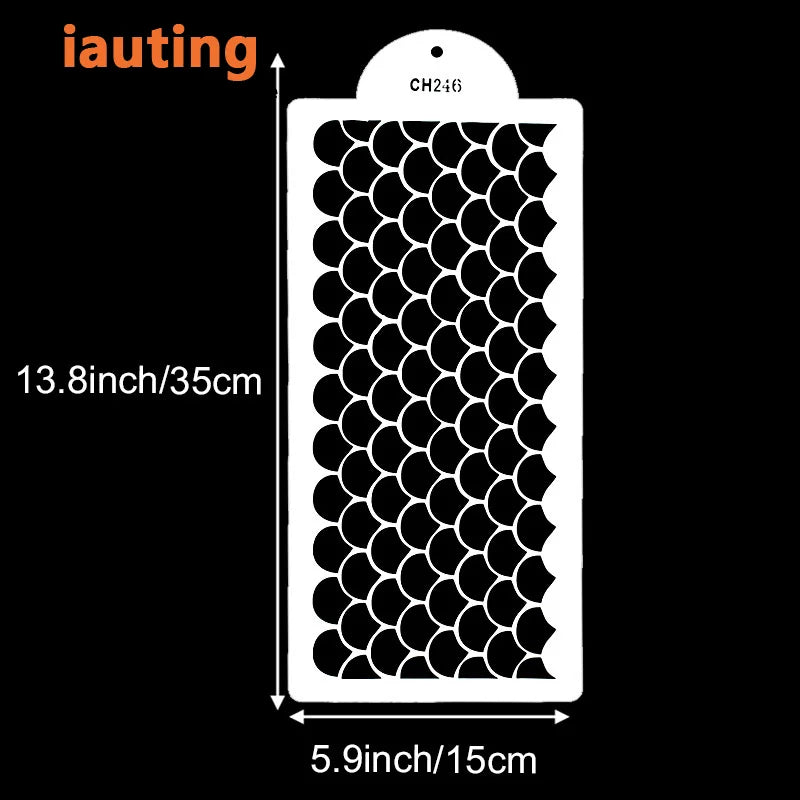 Hot Sale Fish Scale Stencil Face Painting Stencils Stencils For Painting Makeup Stencil Reusable Face Paint Stencils