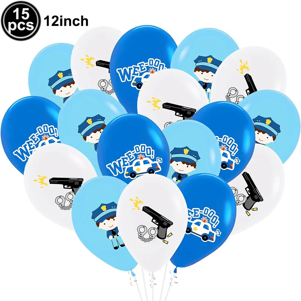Police Party Foil Balloons Children Gifts Boys Birthday Balloons Police Party Supplies Birthday Party Police Themed Party Decors - Big Tim's Magic Emporium