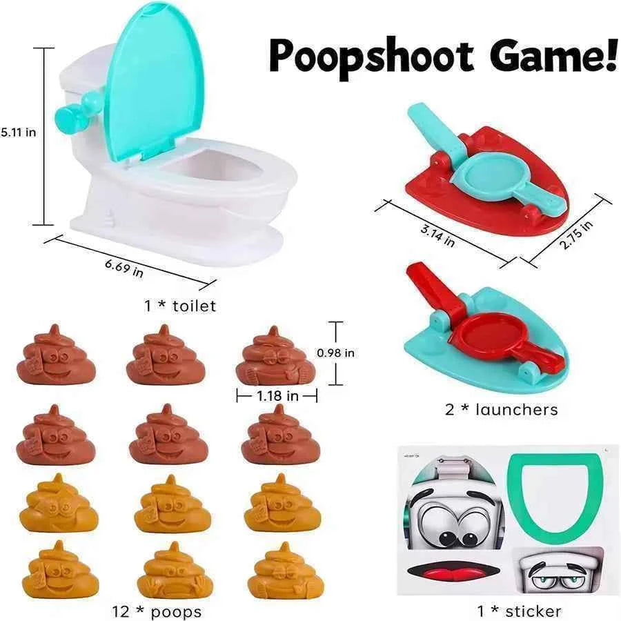 1Set child Poop Toilet Game 〔E〕Funny Toilet Trick Toy Party Game Board Games Flushing The Toilet For Kids Game Gifts〔Winter5〕