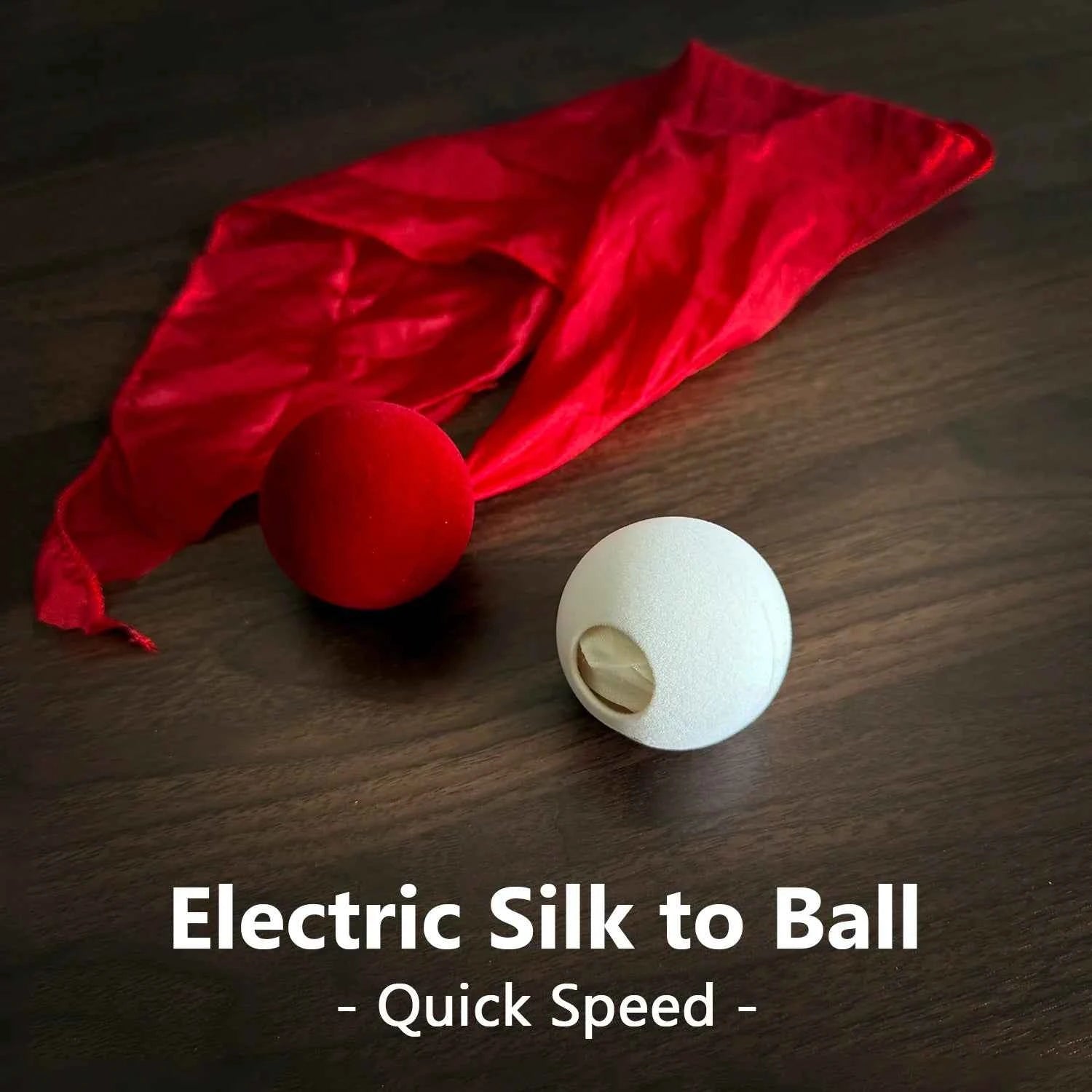 Electric Silk to Ball – Quick Speed Rechargeable Magic Prop (Red or White) - Big Tim's Magic Emporium