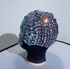 Super Shiny Rhinestone Full Face Headwear Mask
