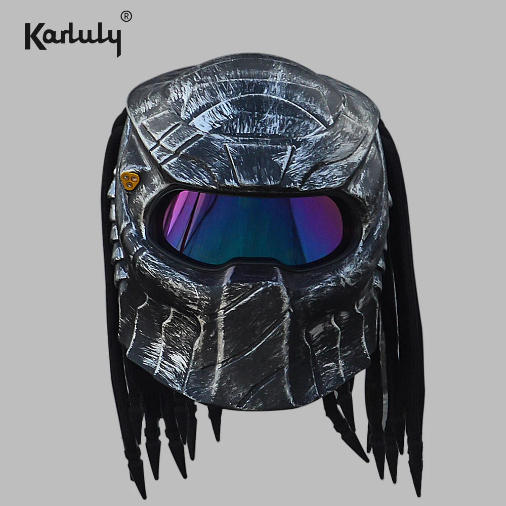 Personalized Full Coverage Predator Carbon Brazed Special Shape Helmet Vintage Motorcycle Sports Bike Full Face Party face mask - Big Tim's Magic Emporium