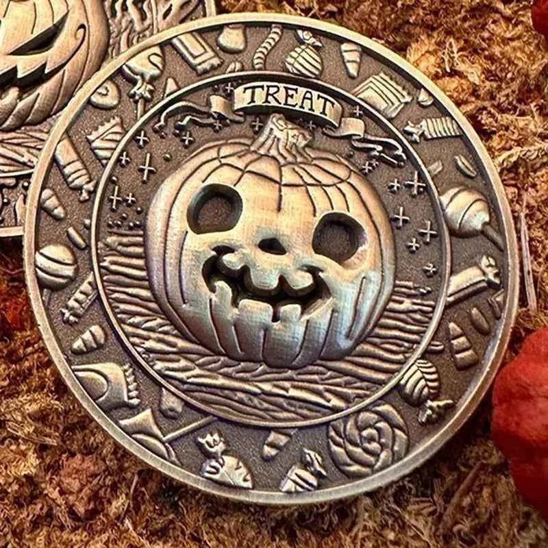 Trick Or Treat Coin, Halloween Coins With Pumpkins, Trick Or Treat Festive Decorations And Party Favors Halloween