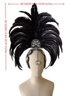 The Stardust Samba Enchantment – Exquisite Feathered Dance & Stage Headdress