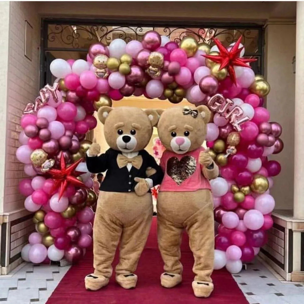 New Bear Mascot Costume Teddy Bear Easter Bunny Cartoon Doll Wedding Party Performance Costume Halloween Fancy Dress