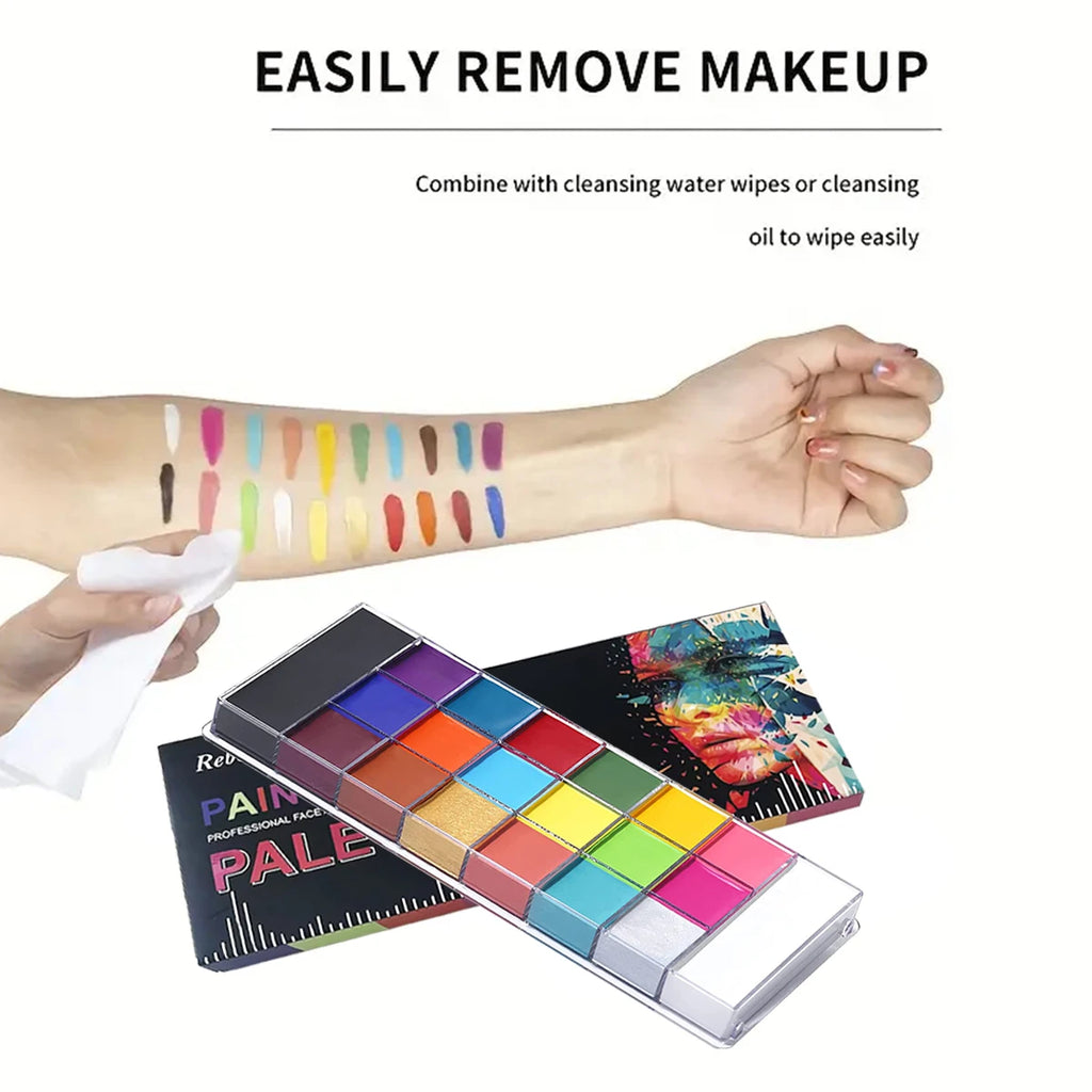 Face And Body Painting,Face & Body Paint Palette Makeup for Birthday Celebrations,Festivals,Halloween Costumes Oil Body Painting