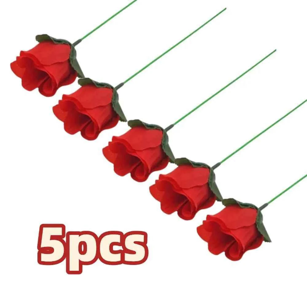 Romantic Fire Rose Magic Trick Prop Torch to Rose Magic Gimmick Stage Performance Magic Toy Valentine Day Proposal Magic Props