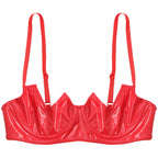 V-Notch Underwired Open Chest Bra Top