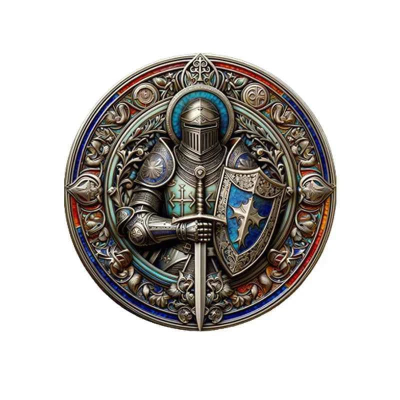 1pc Medieval Knights Templar Commemorative Coin Sacred Shield & Valor Symbol Challenge Coin Token Collector's Medallion Gifts