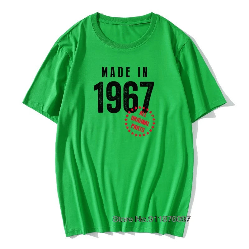 Funny T shirt Husband Birthday Gift 100% Cotton Retro TShirts 1965 1966 1967 1968 1969 Vintage Print Man Round Neck Clothes - Big Tim's Magic Emporium