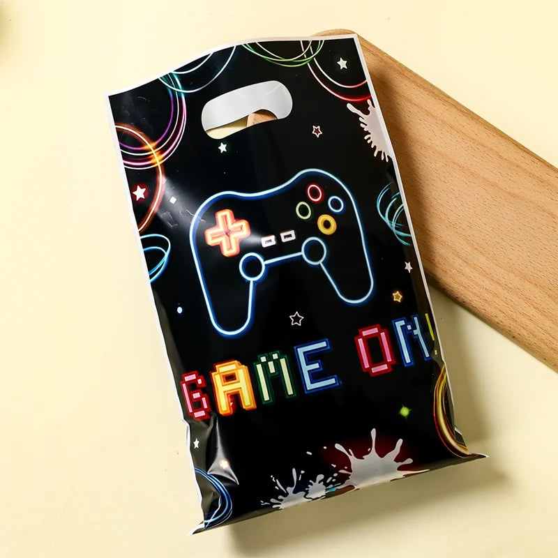 10/25pcs Game Party Gift Bag Electronic Game Theme Birthday Party Decor Happy Birthday Party Gift Bag with Handle Party Supplies - Big Tim's Magic Emporium