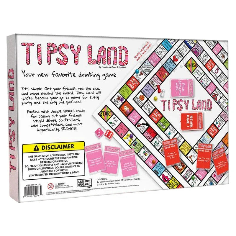 Party Gift of Tipsy Land Party Board Games Fun Drinking Games,Gift Idea Role-playing Games BRPG Leather Board Plastic Cards - Big Tim's Magic Emporium