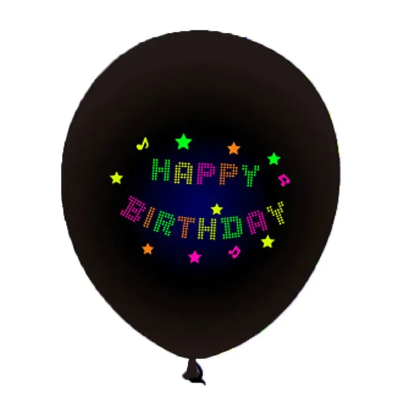 Neon Party Glow Balloons birthday pull flag fluorescent party decoration  Glow Party Set Glow Birthday Party Decoration balloons - Big Tim's Magic Emporium