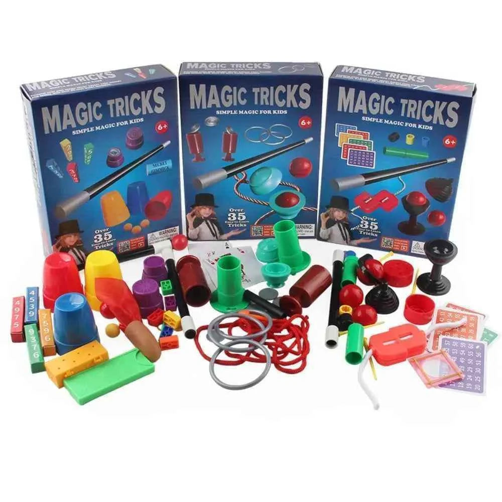 Puzzle Simple Magic Prop Beginners Magic Kit Set for Kids Exciting Magician Tricks Performance Show with Instruction Manual