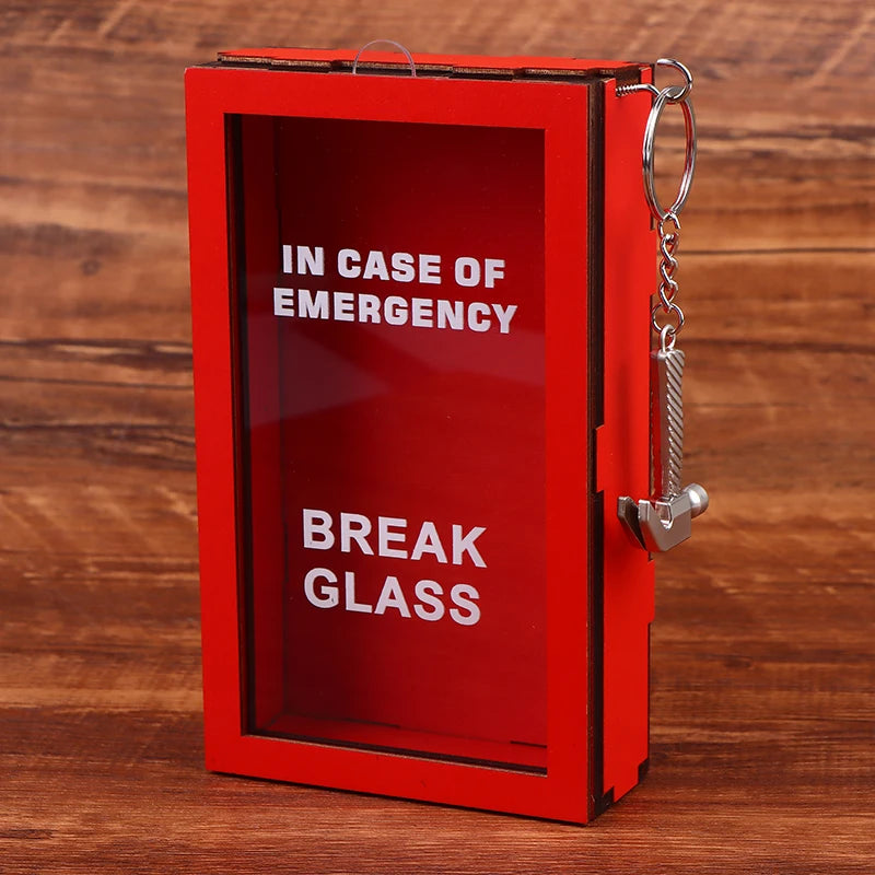 Funny Break In Case Emergency Gift Box With Hammer Gift Packaging Case Red Gag Gift Organizer For Birthday Holiday - Big Tim's Magic Emporium