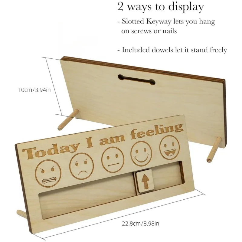 Emotions, Mood, Barometer, Personal Wooden Emotions, Cute Decorations, Christmas and Halloween Gifts, The Best Gifts for Friends - Big Tim's Magic Emporium